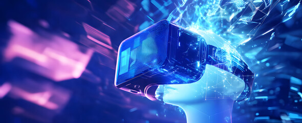 Virtual digital reality. Concept of future technology of metaverse. Virtual digital net, innovative communication, global blockchain. Futuristic network 3d illustration