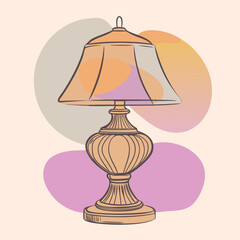 lamp light vect or illustration