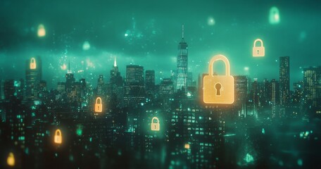 Sticker - A hologram and locking circuit for a New York city building, cybersecurity, and privacy