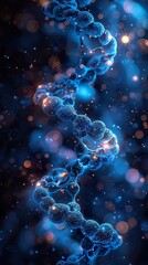 Wall Mural - dna helix: a 3d visualization of the building blocks of life