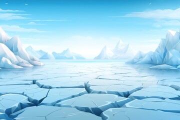 Poster - Ice backgrounds landscape mountain.