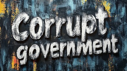 Corrupt government text with artistic background