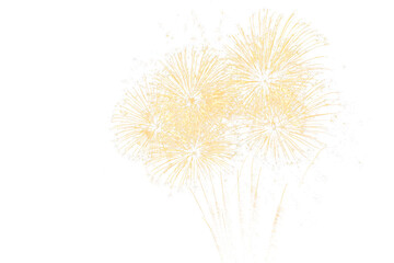 Wall Mural - gold fireworks on black background with copyspace