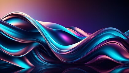 Wall Mural - Vibrant Abstract 3D Gradient Background for Modern Digital Designs and Creative Applications