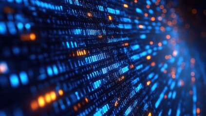 Abstract Digital Binary Code Background