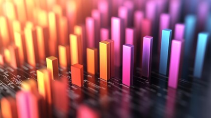 Leinwandbilder - Colorful Data Visualization Chart Background