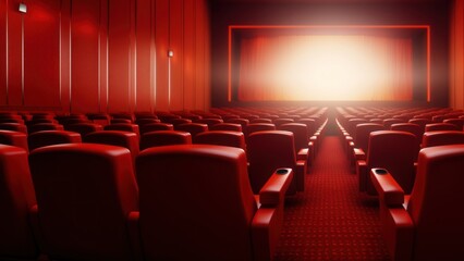 Canvas Print - Movie theatre, cinema illustration