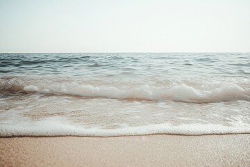 tranquil beach scene with gentle waves