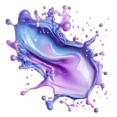 Canvas Print - Gel splash abstract purple colorful.