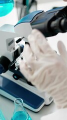 Poster - Older Female Scientist In Lab