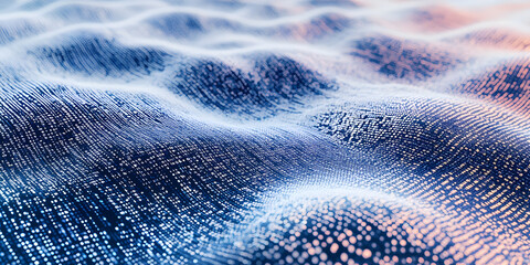 Waves of computer code. Binary code big data. Internet technologies of the future, the flow of open data. Wireless transmission of information. Sorting binary code 3d illustration
