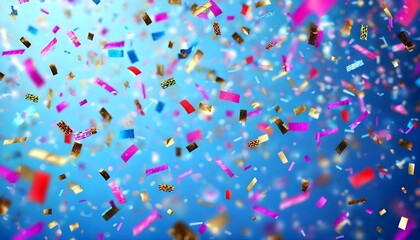 Vibrant Confetti Shower at a Joyous Celebration