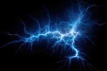 Wall Mural - Electric blue lightning bolt energy