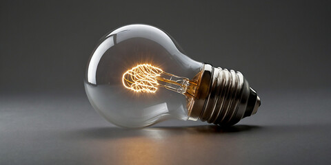 Light bulb on background, idea and creative inspiration themed banner template 