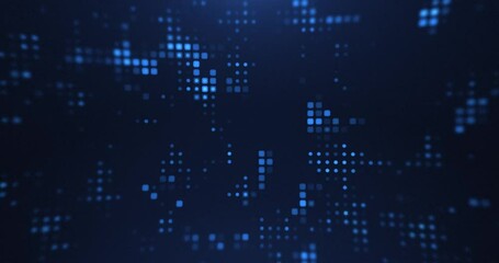 Abstract futuristic cyber world scene, sci-fi dot grid, glowing technology surface, digital science background 4K animation, seamless loop, virtual reality concept
