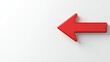 © arthit - A vibrant red arrow pointing to the left on a clean white background, symbolizing direction or navigation.
