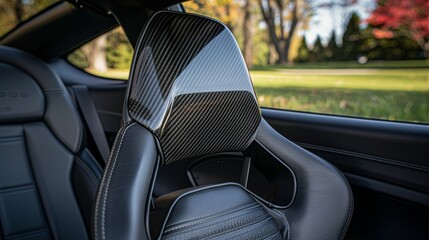 Sticker - the carbon fiber seats in a sports car