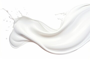 Poster - Yogurt splash abstract white milk.