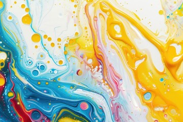 Canvas Print - Vibrant abstract fluid art