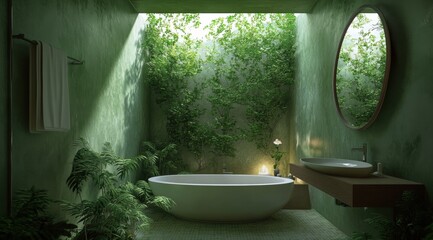 bathroom eco concept minimalism. 