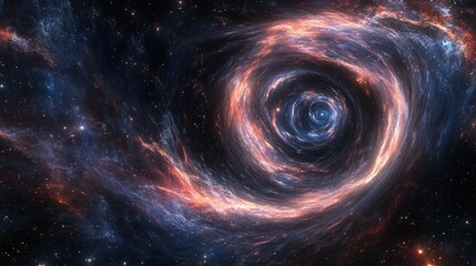 Wall Mural - galaxy with black hole