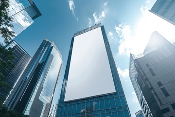 Canvas Print - Sky scraper building architecture cityscape.