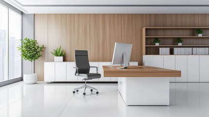 Poster - Modern office interior with sleek furniture and natural light