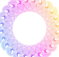 Poster - Design elements. Wave glittering rainbow lines. Abstract glow wavy sign on white background isolated. Brush mesh glow effect creative line art. Vector illustration EPS 10 for banner, frame page