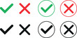 © Vova - Set check mark and cross Vector illustartion