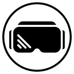 Wall Mural - virtual reality glasses glyph icon