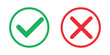 © Vova - Set check mark and cross Vector illustartion
