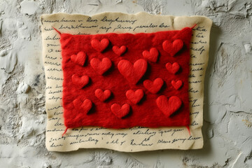 Wall Mural - love letter heart valentine gift