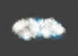 © Liza - Realistic isolated cloud on transparent background. Vector set of realistic isolated fluffy cloud. Illustration of different types of cirrus and cumulus clouds. Vector.