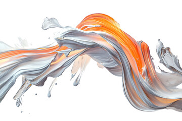 Poster - Abstract paint stroke with light, ethereal illumination ,Isolated on transparent background