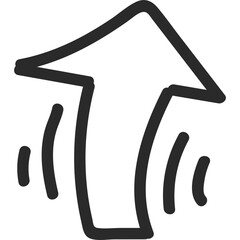 Aufkleber - Simple arrow isolated on transparent background. SVG. Doddle arrow