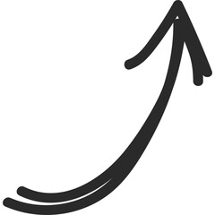 Aufkleber - Simple arrow isolated on transparent background. SVG. Doddle arrow