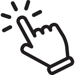 Fototapete - Pointer cursor сomputer mouse icon. Isolated clicking cursor. SVG