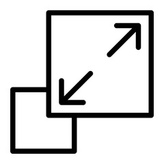 scalability line icon