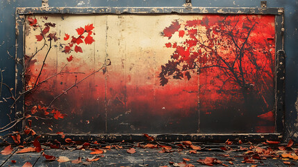 A Large Blank Film Negative with Red and Black Tones, Ideal for Creative Projects and Graphic Design, This Unique Piece Captures the Essence of Film Photography, Offering a Stylish Background for Arti