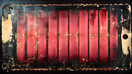 A Large Blank Film Negative with Red and Black Tones, Ideal for Creative Projects and Graphic Design, This Unique Piece Captures the Essence of Film Photography, Offering a Stylish Background for Arti