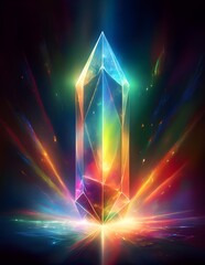 Wall Mural - Rainbow Double Pointed Crystal Wand