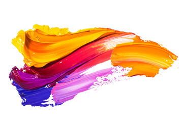 Aufkleber - Abstract paint stroke on canvas texture, ,Isolated on transparent background