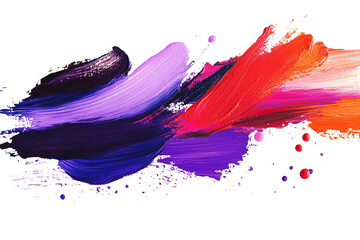 Aufkleber - Abstract paint stroke on canvas texture, ,Isolated on transparent background