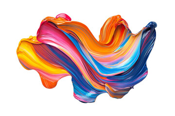 Aufkleber - Abstract paint stroke in motion, fluid movement ,Isolated on transparent background