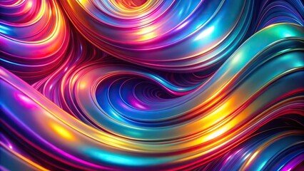 Wall Mural - dynamic color shifting seamless loop background with low angle perspective