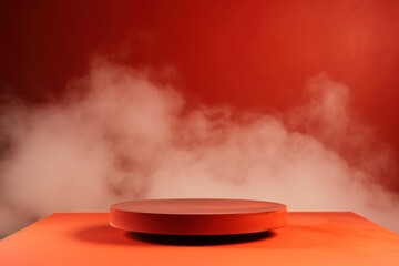 Poster - Red smoke background furniture darkness circle.