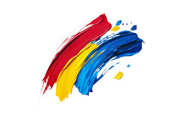 Fototapete - Abstract neon paint stroke, bright luminescent effect ,Isolated on transparent background