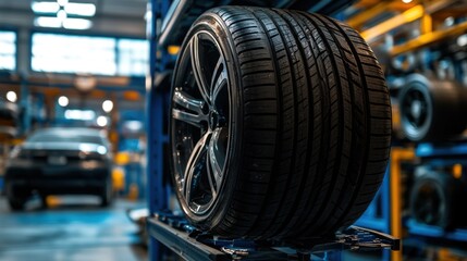 Close-up of a Tire and Rim