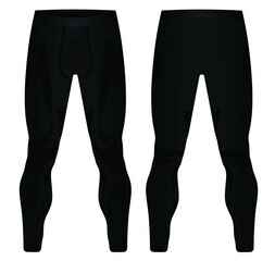 Sticker - Black  male leggings. vector illustration