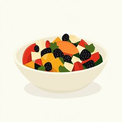 Poster - A colorful bowl of mixed salad featuring various vegetables and fruits.